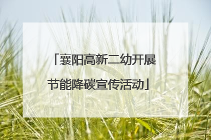 襄阳高新二幼开展节能降碳宣传活动