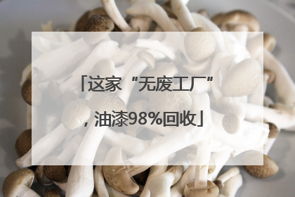 这家“无废工厂”，油漆98%回收