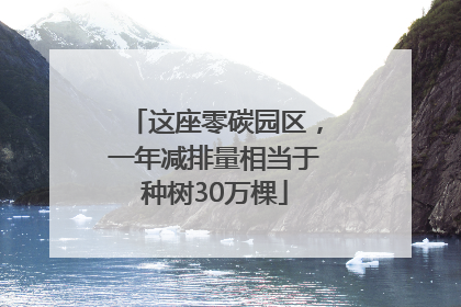 这座零碳园区，一年减排量相当于种树30万棵