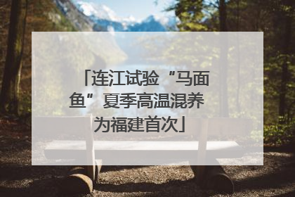连江试验“马面鱼”夏季高温混养 为福建首次