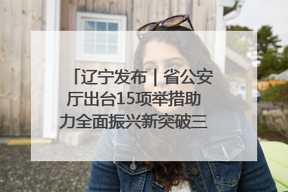 辽宁发布｜省公安厅出台15项举措助力全面振兴新突破三年行动决胜之战