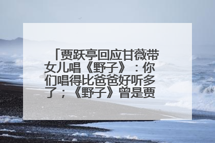 贾跃亭回应甘薇带女儿唱《野子》：你们唱得比爸爸好听多了；《野子》曾是贾跃亭“代表作”