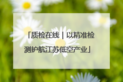 质检在线｜以精准检测护航江苏低空产业