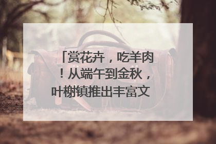 赏花卉，吃羊肉！从端午到金秋，叶榭镇推出丰富文旅活动邀您爽玩