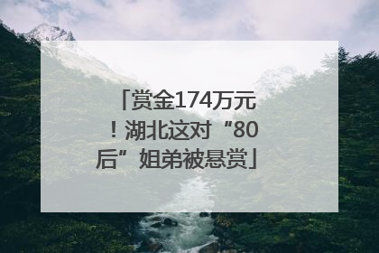 赏金174万元！湖北这对“80后”姐弟被悬赏