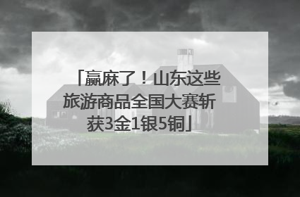 赢麻了！山东这些旅游商品全国大赛斩获3金1银5铜