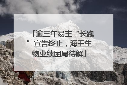 逾三年易主“长跑”宣告终止，海王生物业绩困局待解