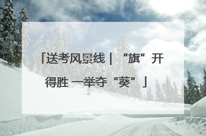 送考风景线｜“旗”开得胜 一举夺“葵”