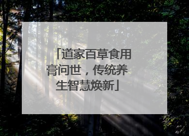 道家百草食用膏问世，传统养生智慧焕新