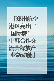 郑州航空港区亮出“国际牌” 中韩合作交流会释放产业新动能