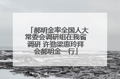 郝明金率全国人大常委会调研组在我省调研 许勤梁惠玲拜会郝明金一行