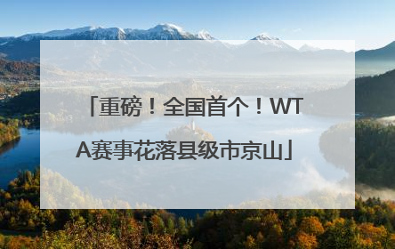 重磅！全国首个！WTA赛事花落县级市京山