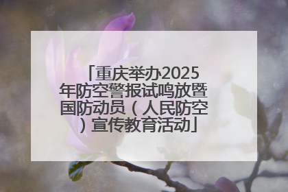 重庆举办2025年防空警报试鸣放暨国防动员（人民防空）宣传教育活动