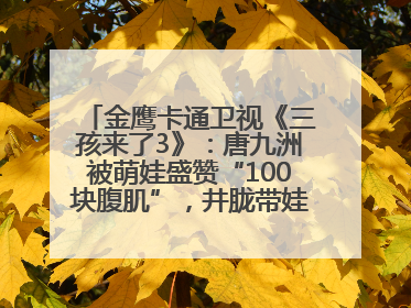 金鹰卡通卫视《三孩来了3》：唐九洲被萌娃盛赞“100块腹肌”，井胧带娃有梗超欢乐