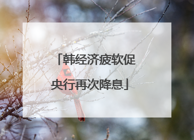 韩经济疲软促央行再次降息