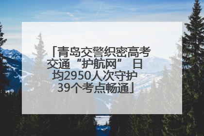 青岛交警织密高考交通“护航网” 日均2950人次守护39个考点畅通