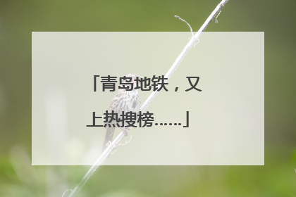 青岛地铁，又上热搜榜……