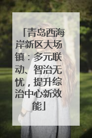 青岛西海岸新区大场镇：多元联动、智治无忧，提升综治中心新效能