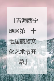 青海西宁地区第三十七届藏族文化艺术节开幕