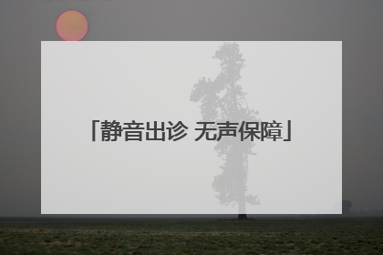 静音出诊 无声保障