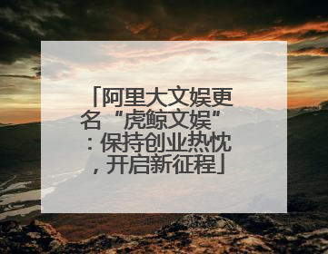 阿里大文娱更名“虎鲸文娱”：保持创业热忱，开启新征程