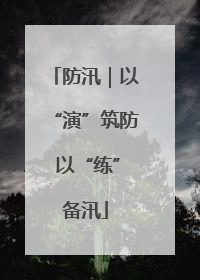 防汛｜以“演”筑防 以“练”备汛