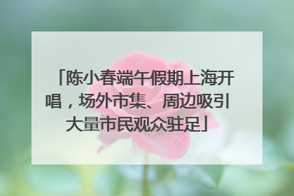 陈小春端午假期上海开唱，场外市集、周边吸引大量市民观众驻足