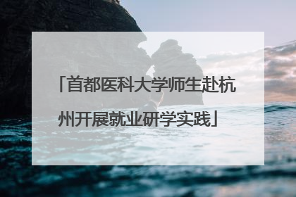 首都医科大学师生赴杭州开展就业研学实践
