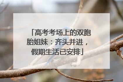 高考考场上的双胞胎姐妹：齐头并进，假期生活已安排