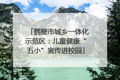 鹤壁市城乡一体化示范区：儿童健康“五小”宣传进校园
