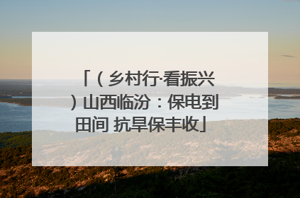 （乡村行·看振兴）山西临汾：保电到田间 抗旱保丰收