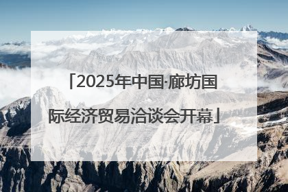 2025年中国·廊坊国际经济贸易洽谈会开幕