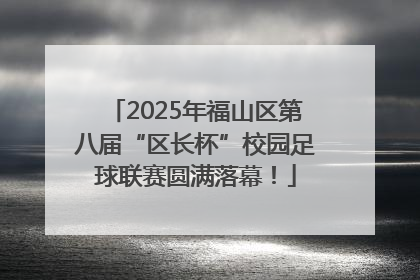 2025年福山区第八届“区长杯”校园足球联赛圆满落幕！