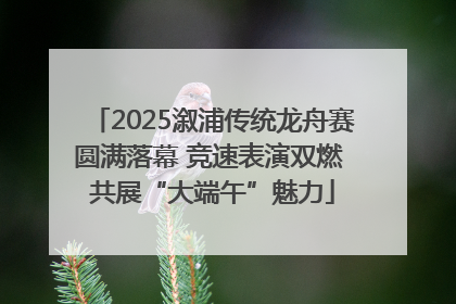 2025溆浦传统龙舟赛圆满落幕 竞速表演双燃 共展“大端午”魅力