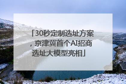 30秒定制选址方案，京津冀首个AI招商选址大模型亮相