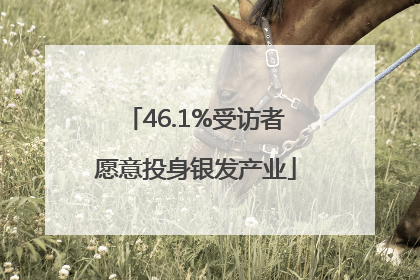 46.1%受访者愿意投身银发产业