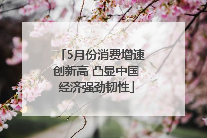 5月份消费增速创新高 凸显中国经济强劲韧性