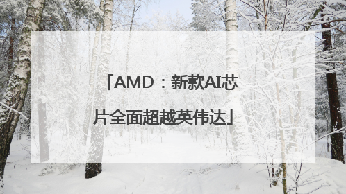 AMD：新款AI芯片全面超越英伟达