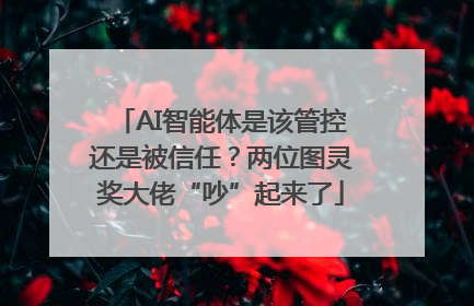 AI智能体是该管控还是被信任？两位图灵奖大佬“吵”起来了
